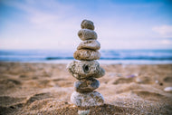 Photo Wallpaper Stone pile on the beach