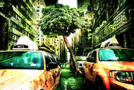Photo Wallpaper Taxi fantasy