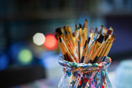 Photo Wallpaper Many brushes