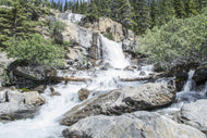 Photo Wallpaper Wild waterfall in the forest