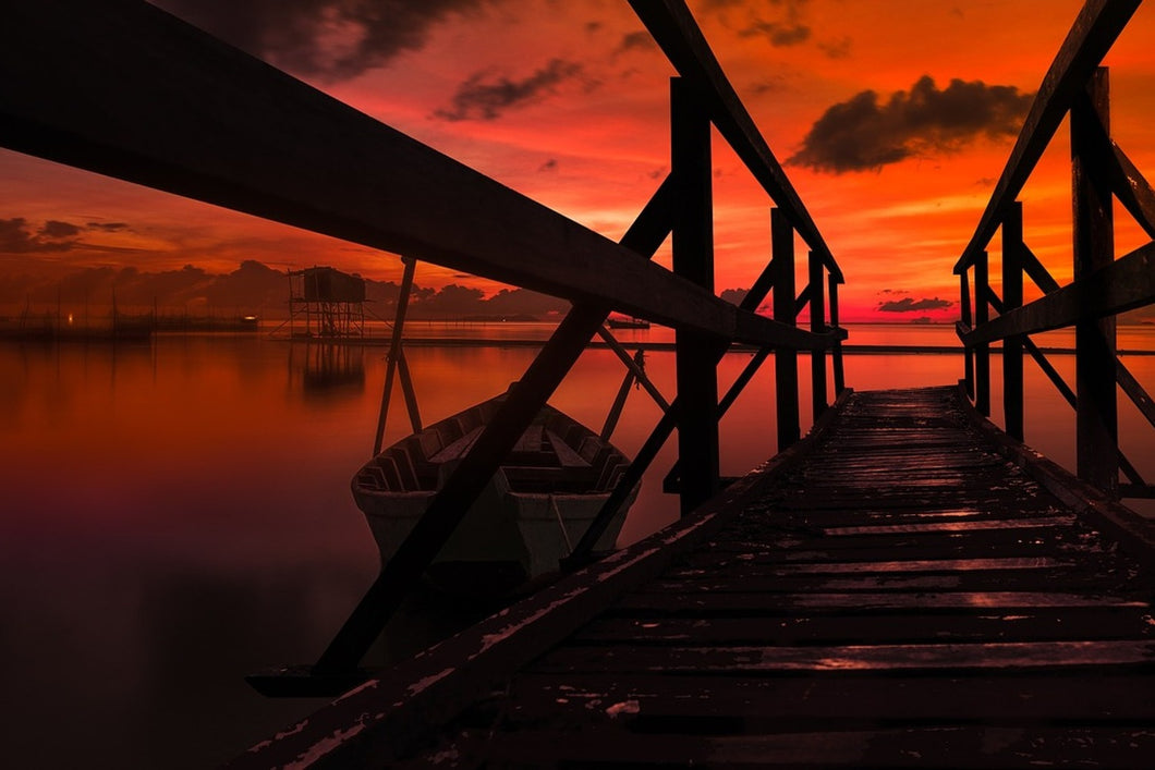 Photo Wallpaper Beautiful evening mood by the sea