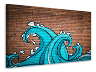 Canvas print 2 waves on the facade