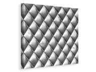 Canvas print 3D Lozenges Silver-Grey