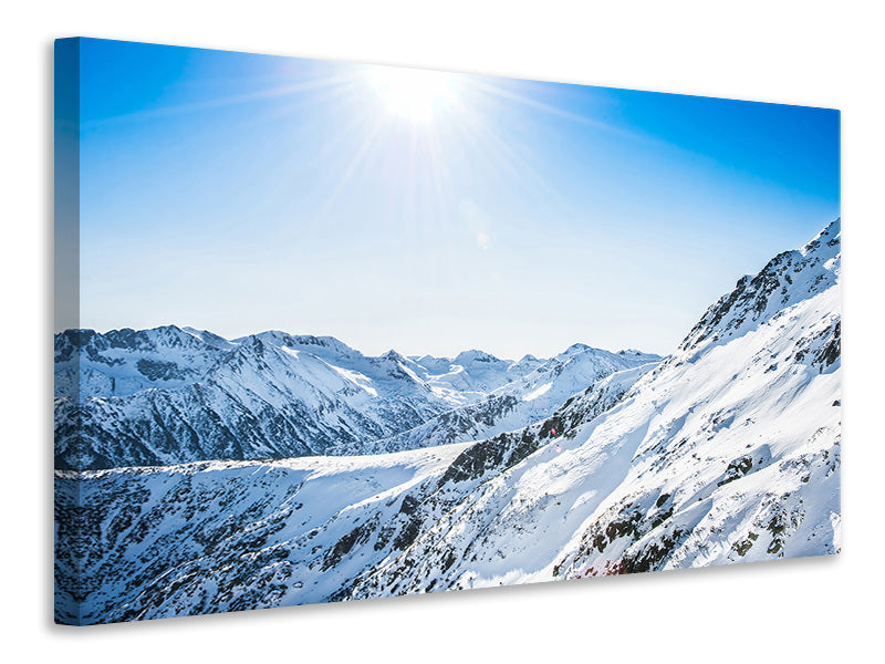 Canvas print Mountain Panorama In Snow