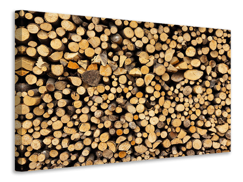 Canvas print Firewood