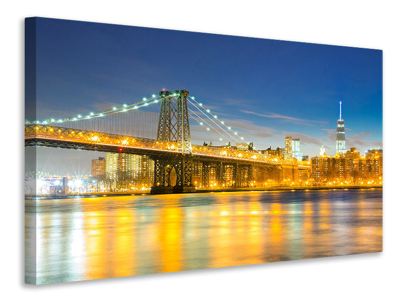Canvas print Brooklyn Bridge At Night