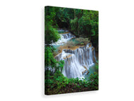 Canvas print Deep Forest Waterfall