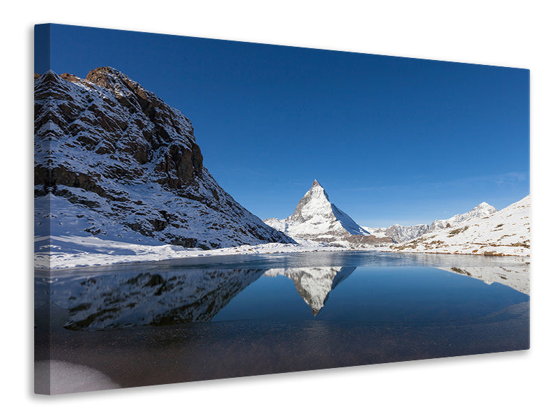 Canvas print The Riffelsee On Matterhorn