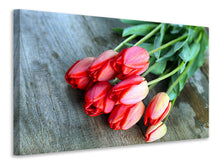 Load image into Gallery viewer, Canvas print The Red Tulip Bouquet
