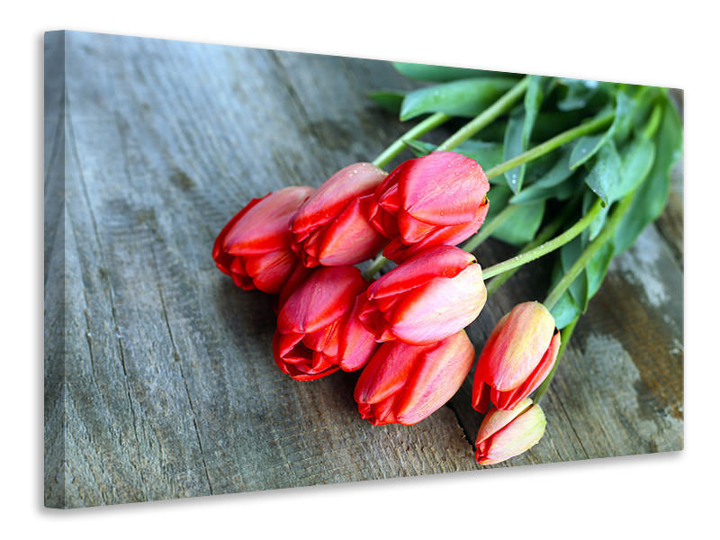 Canvas print The Red Tulip Bouquet