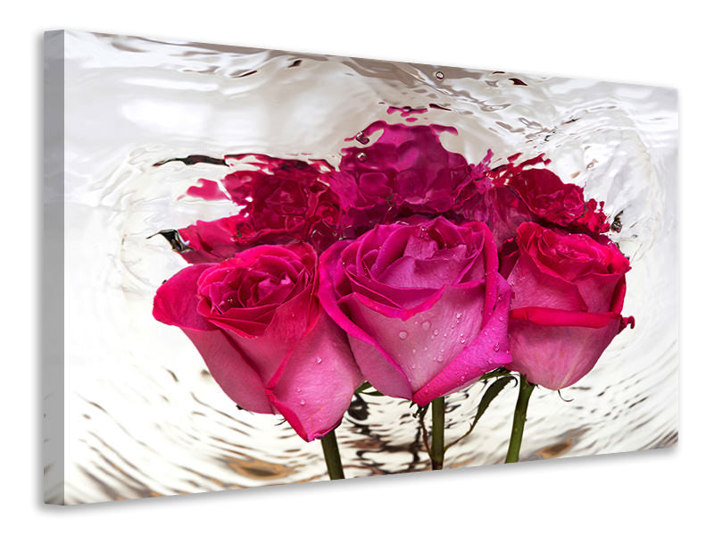Canvas print The Rose Reflection