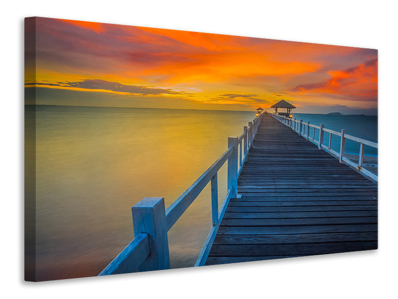 Canvas print A Wooden Bridge In The Far East