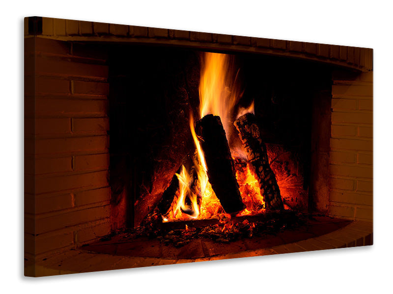 Canvas print Fire In The Chimney