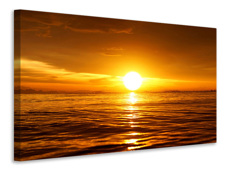 Canvas print Glowing Sunset On The Water