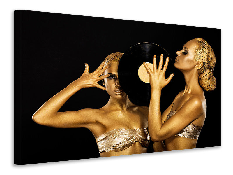 Canvas print Gold DJ`s