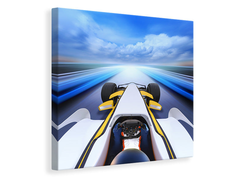 Canvas print In Racecar