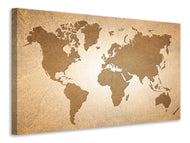 Canvas print Map Of The World In Vintage