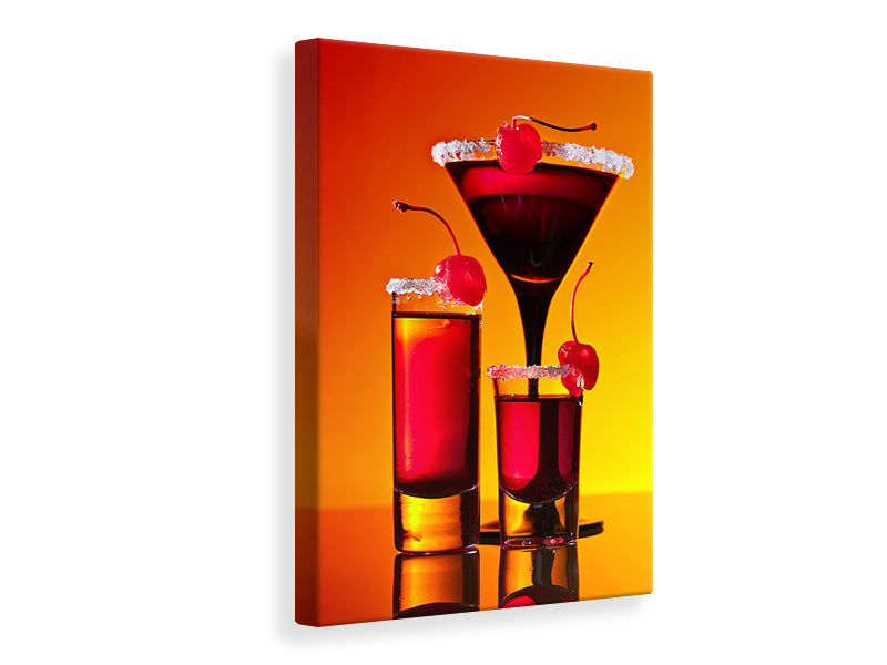 Canvas print Cherry cocktail