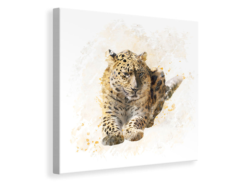 Canvas print Painting Lynx