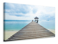 Canvas print Ocean Footbridge