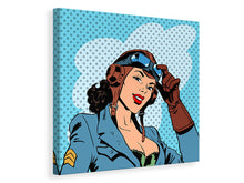 Load image into Gallery viewer, Canvas print Pop Art Pilot
