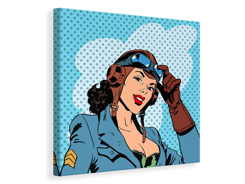 Canvas print Pop Art Pilot