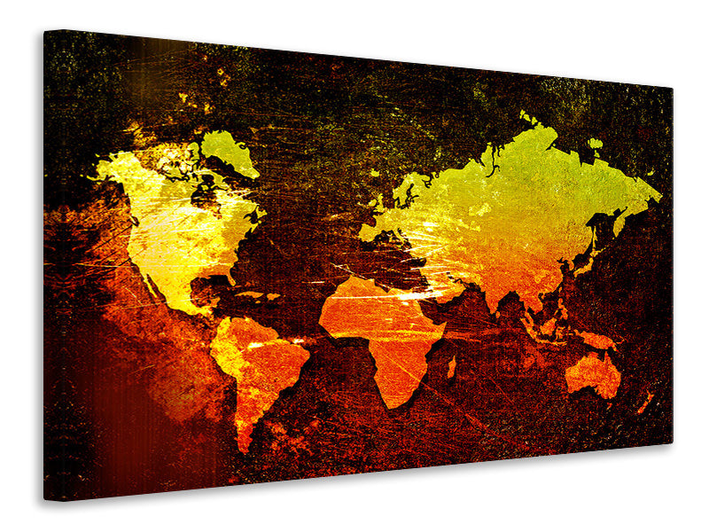 Canvas print Retro World Map