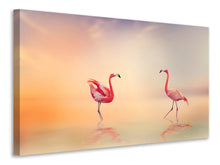 Load image into Gallery viewer, Canvas print Romantic Flamingos
