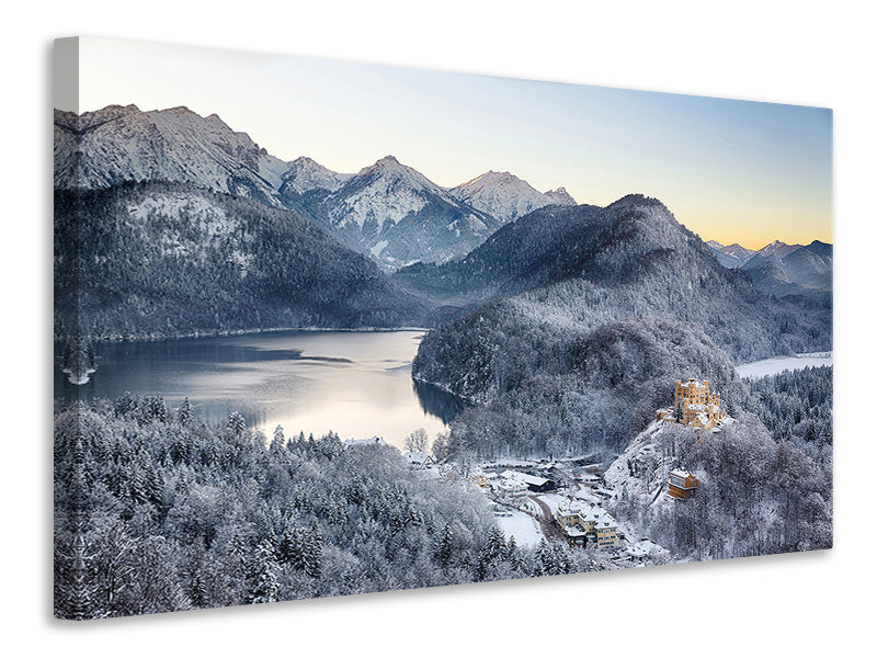 Canvas print Neuschwanstein Castle in Ammergebierge
