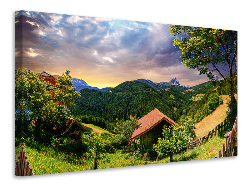 Canvas print Swiss Mountains In Summer