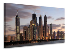Load image into Gallery viewer, Canvas print Skyline Dubai At Sunset
