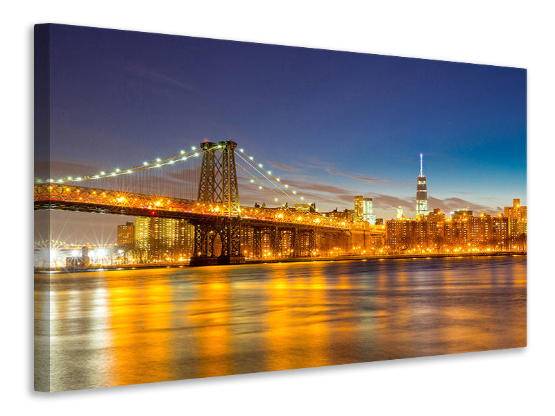 Canvas print Skyline NY Williamsburg Bridge
