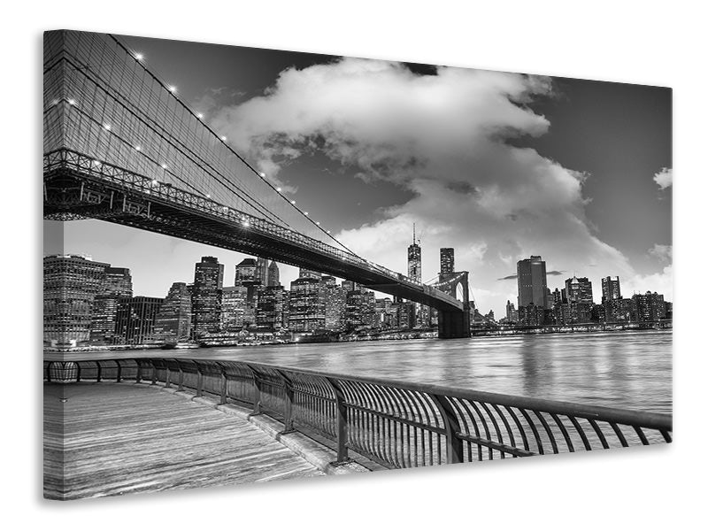 Canvas print Skyline Black And White Photography Brooklyn Bridge NY
