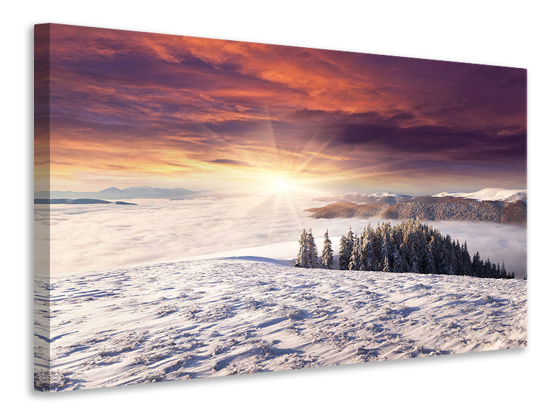 Canvas print Sunrise Winter Landscape