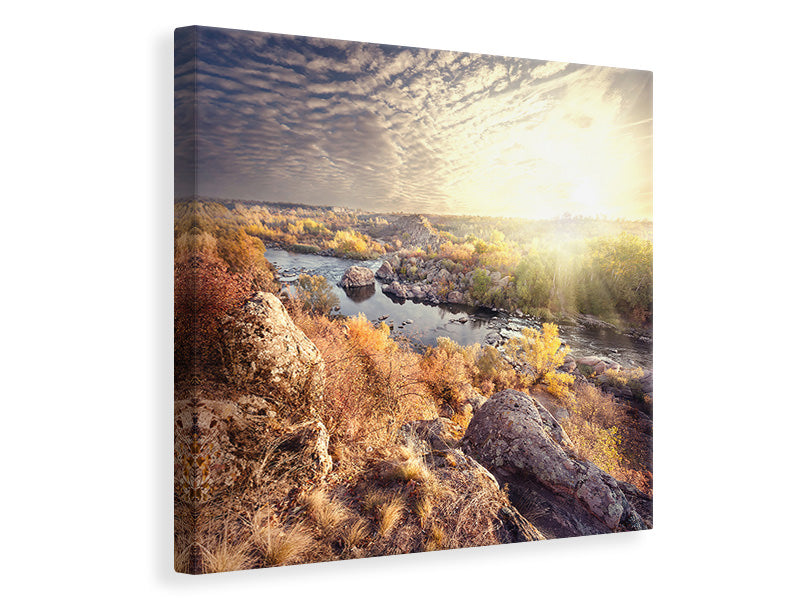 Canvas print Sunrise On The River