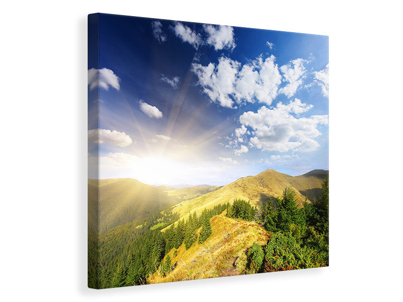 Canvas print Sunrise In The Mountains