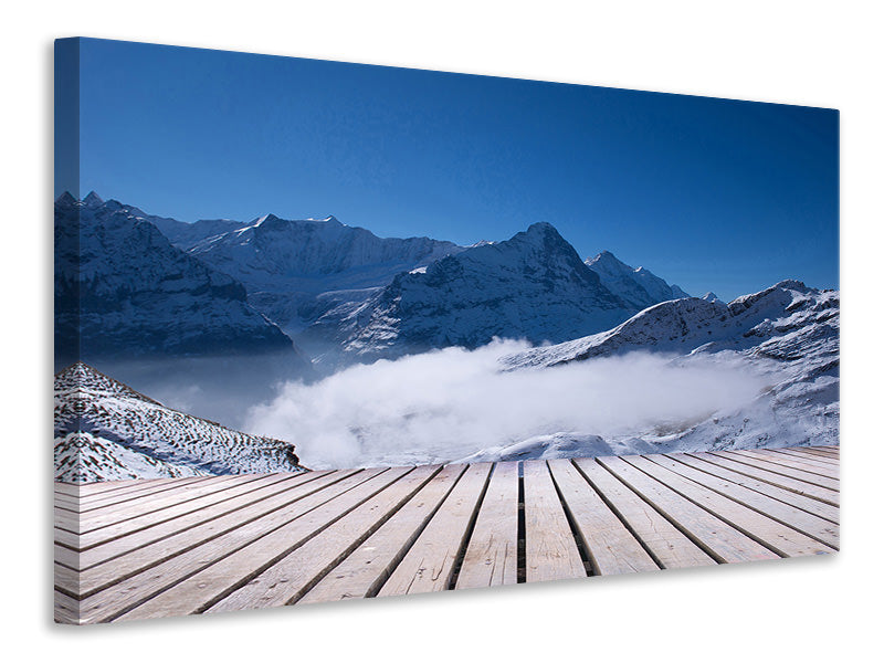 Canvas print Sun Terrace In The Swiss Alps