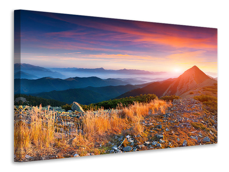 Canvas print Sunset In The Alps