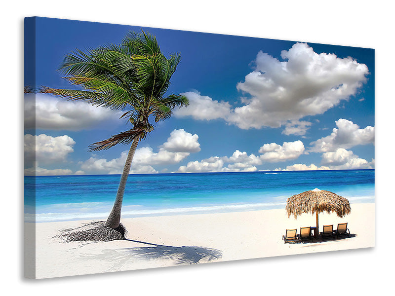 Canvas print Beach On The Blue Lagoon