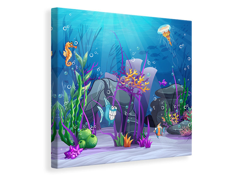 Canvas print Underwater Treasure Hunt
