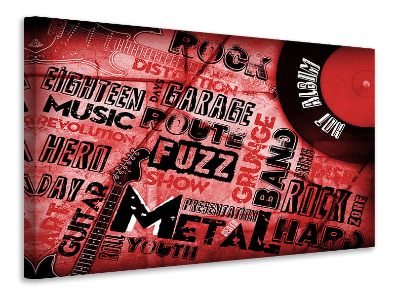 Canvas print Writings Music Grunge