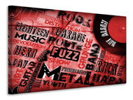 Canvas print Writings Music Grunge