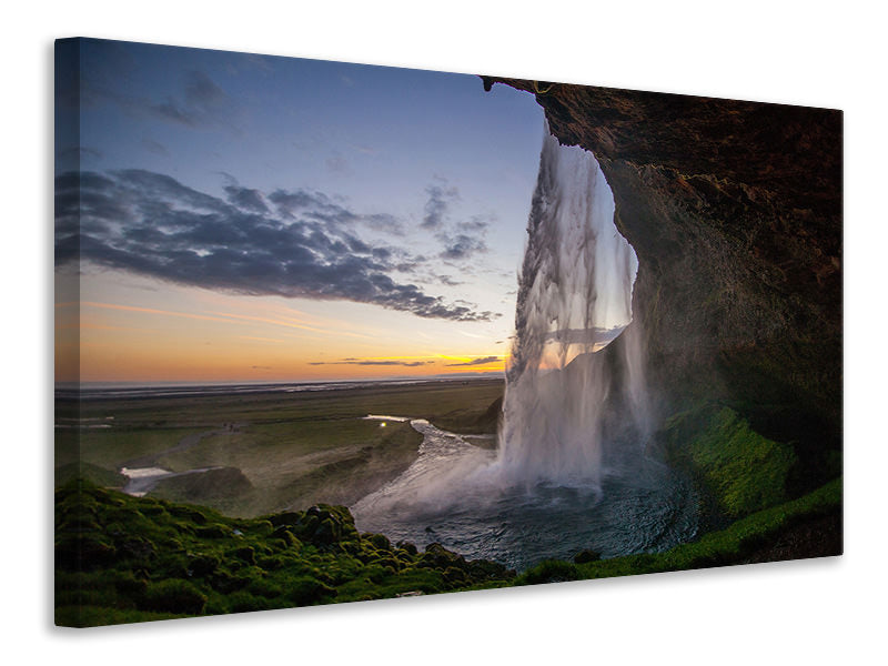 Canvas print Evening mood at the waterfall