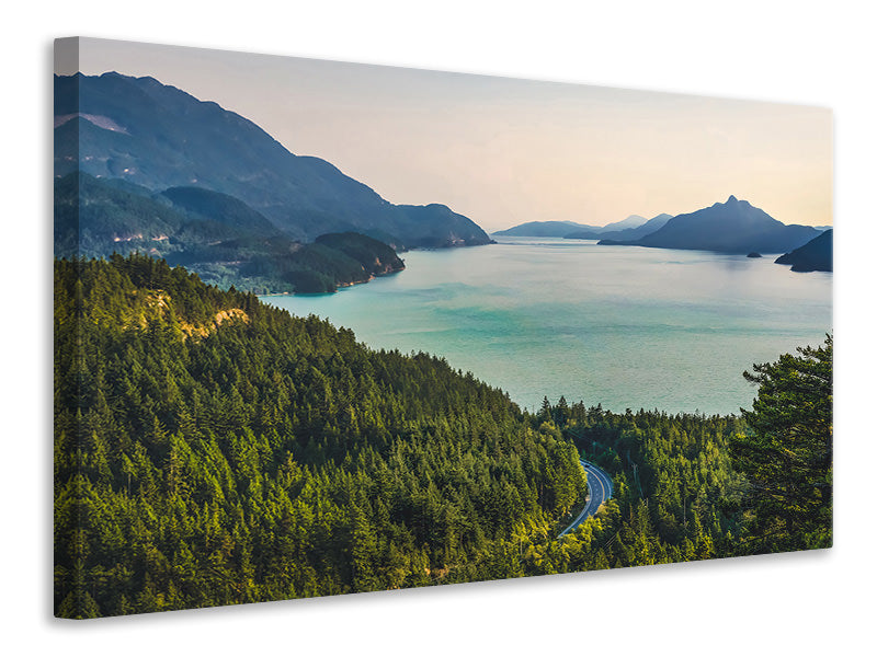 Canvas print Best view of the mountain lake