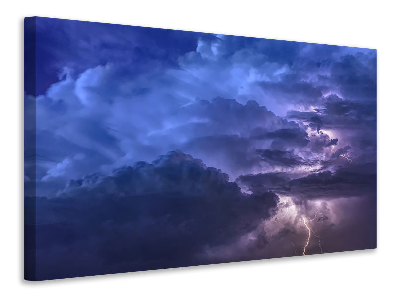 Canvas print Lightning in the sky