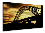 Canvas print Bridge in the evening light