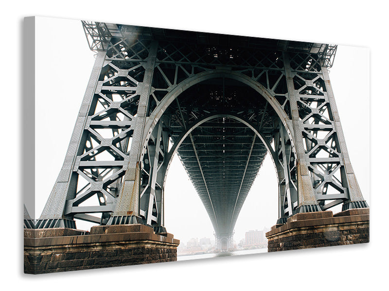 Canvas print Bridge in the fog