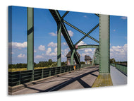 Canvas print Bridge in steel construction