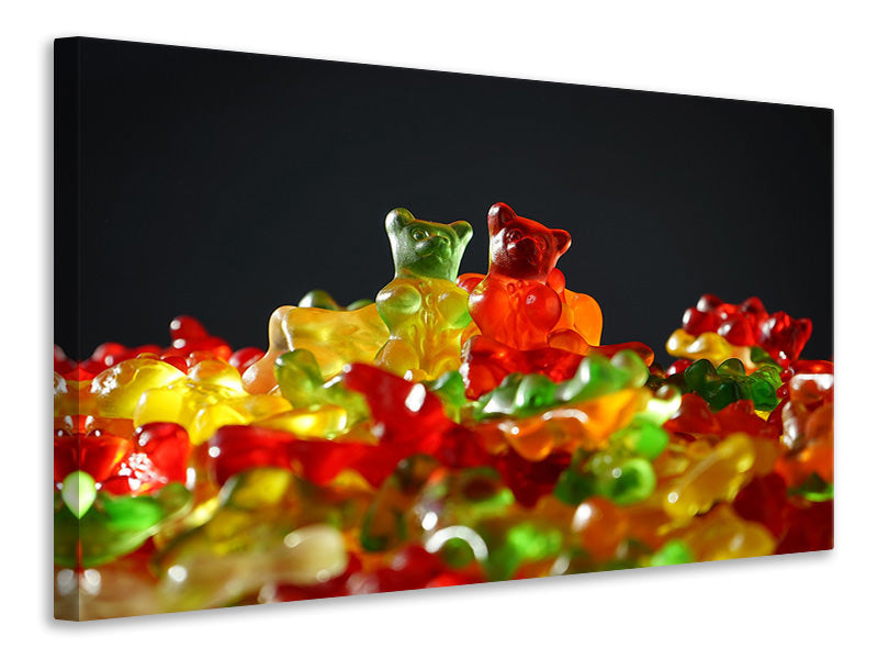 Canvas print Colorful gummy bears
