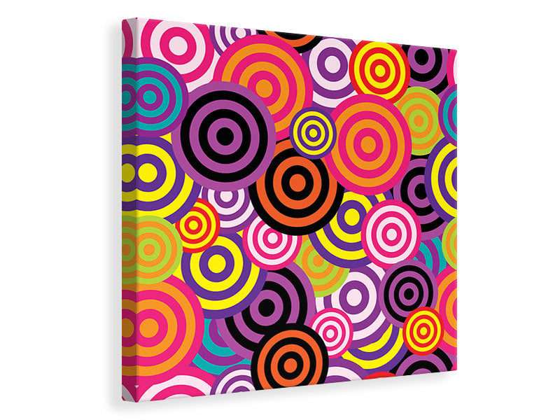 Canvas print Colorful retro circles